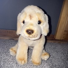 FAO Schwarz Golden Labrador Retriever Puppy Dog Plush Realistic Stuffed Toy