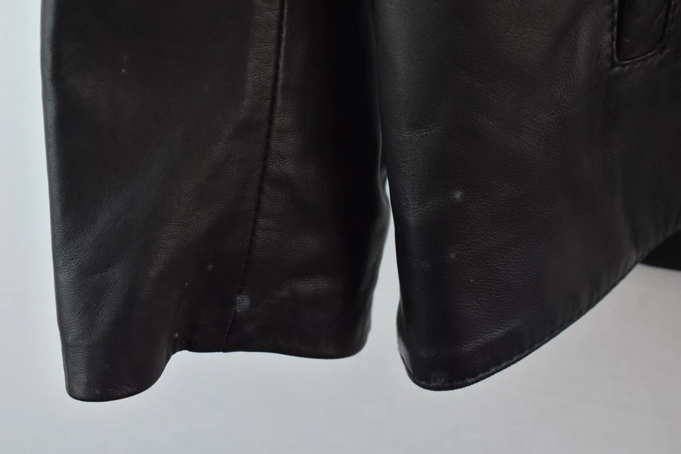 WINDSOR Black Leather Blazer Jacket size 46 Womens Button Up Casual Outdoors - Image 4 of 4