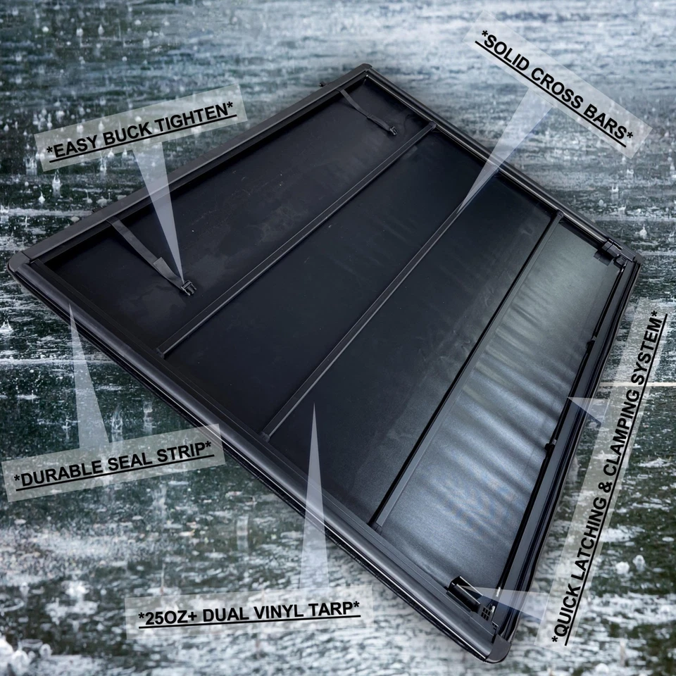 6'7" Soft Roll Up Tonneau Cover for 2016-2024 Nissan Titan & XD Truck Bed Cover Foto 3 de 4