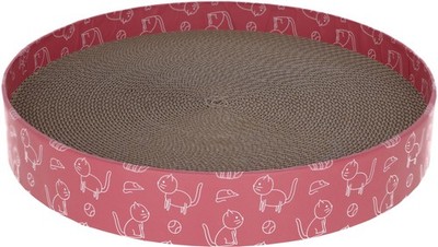 Katzenkratzbett Circle, Katzenbett, 34x5,5cm, pink, recycelter Wellpappe, mit...