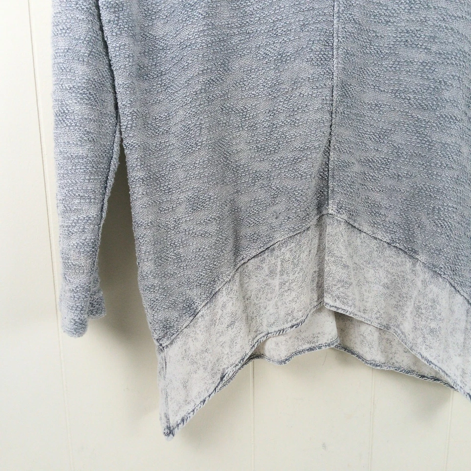 Top túnica pulóver cuello capucha XCVI talla M gris manga larga Boho Lagenlook Foto 3 de 4