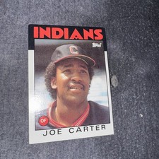 1986 Topps Baseball #377, Joe Carter-POP 1 ERROR CARD!! - Printing Error