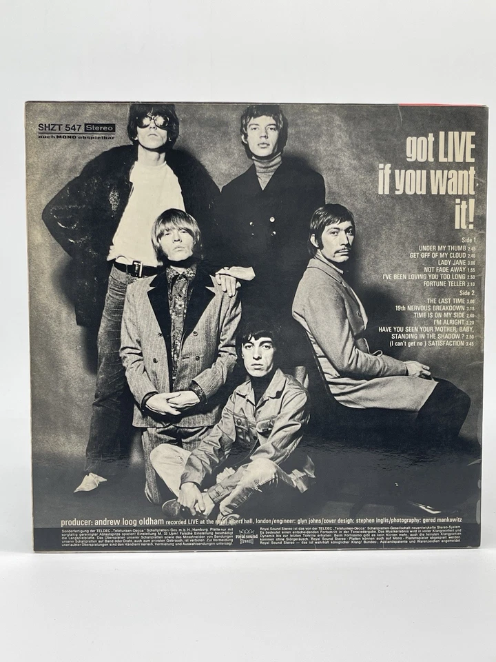 THE ROLLING STONES GOT LIVE IF YOU WANT IT 12" LP VG+ VINYL RECORD TELDEC - Image 2 of 4