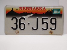 1999 Nebraska License Plate 36-J59 -- Garage, Mancave, Garage Wall Deor