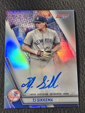 TJ SIKKEMA 2019 Bowman's Best Baseball AUTO B19-TJS NEW YORK YANKEES RC ROOKIE