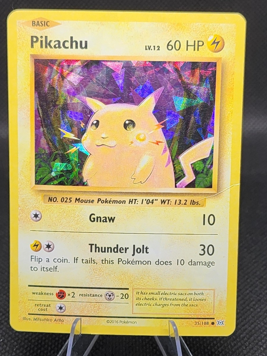 ピカチュウ アイスホロ クラシック 2016 35/108 Pikachu XY Evolutions 35/108 REVERSE HOLO card 2016 Pokemon TCG