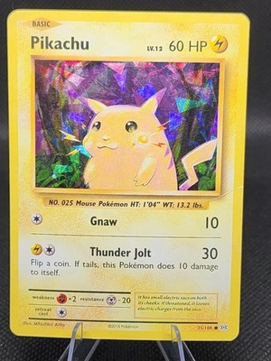 ピカチュウ アイスホロ クラシック 2016 35/108 Pokemon Pikachu 35/108 Evolutions Cracked Ice Holo Rare Promo MP