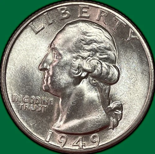 1949-D Washington Quarter Silver Brilliant Uncirculated BU Coin #36528