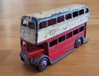 1954-60 Vintage Dinky Toys No. 290 AEC Double Decker Bus Red & Cream Dunlop