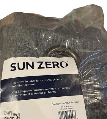 Sun Zero Lichtenberg Vorhänge Blackout, Eine Panel Paar 254x244cm Blue cc-Prt