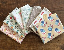 7 Fat Quarter Bundle Riley Blake "Cook Book" Kitchen Lori Holt Quilt Cotton