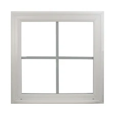 Double Pane Window 18" x 18" Argon Filled, Low-E Glass, White Vinyl Windows with