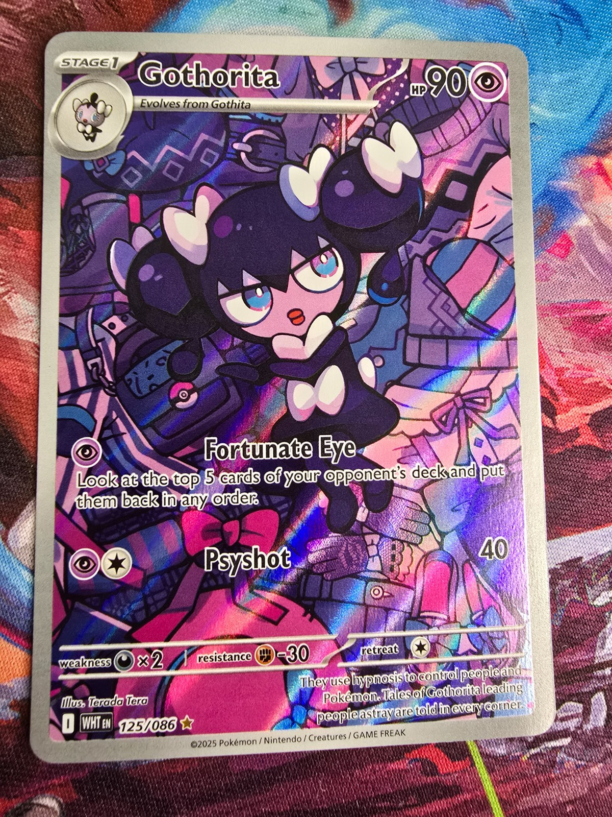 Pokémon Gothorita 125 /086 Illustration Rare, SV10.5 White Flare NM EN TCG