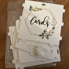 White Wedding Card Box with Lock, Gift Wedding Card Boxes for Reception Money...