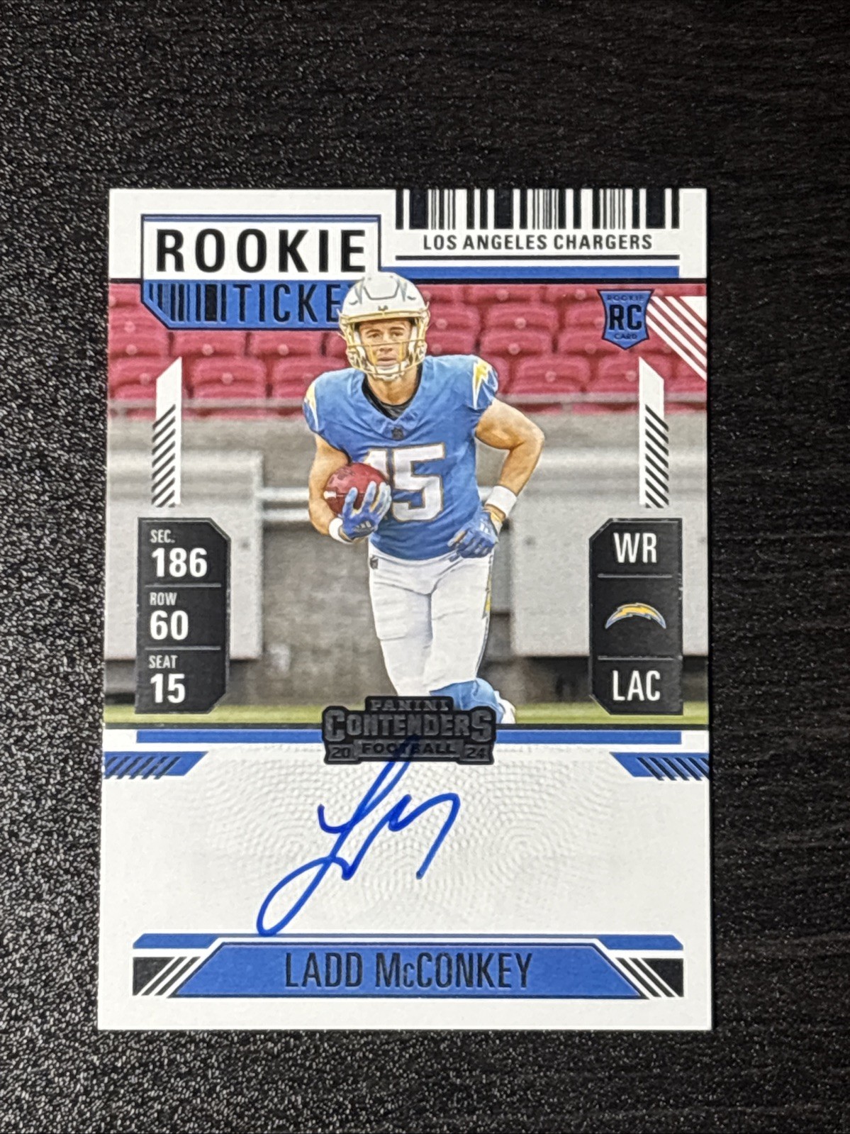 Ladd McConkey Panini Contenders #110 Autograph