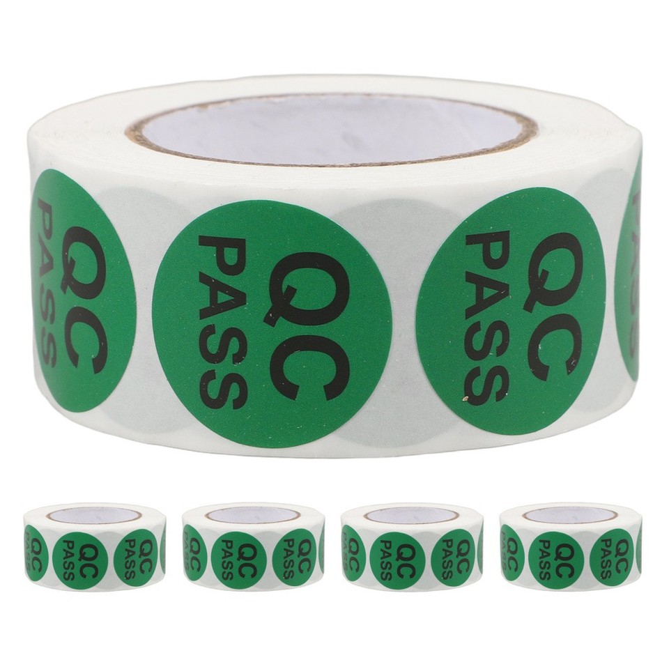 5 Roll Product Approval Stickers Circle Inventory Control Labels | eBay ...