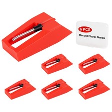 Jiomrzo 6 Pack Record Player Needle Replacement, Upgraded Vinyl Re