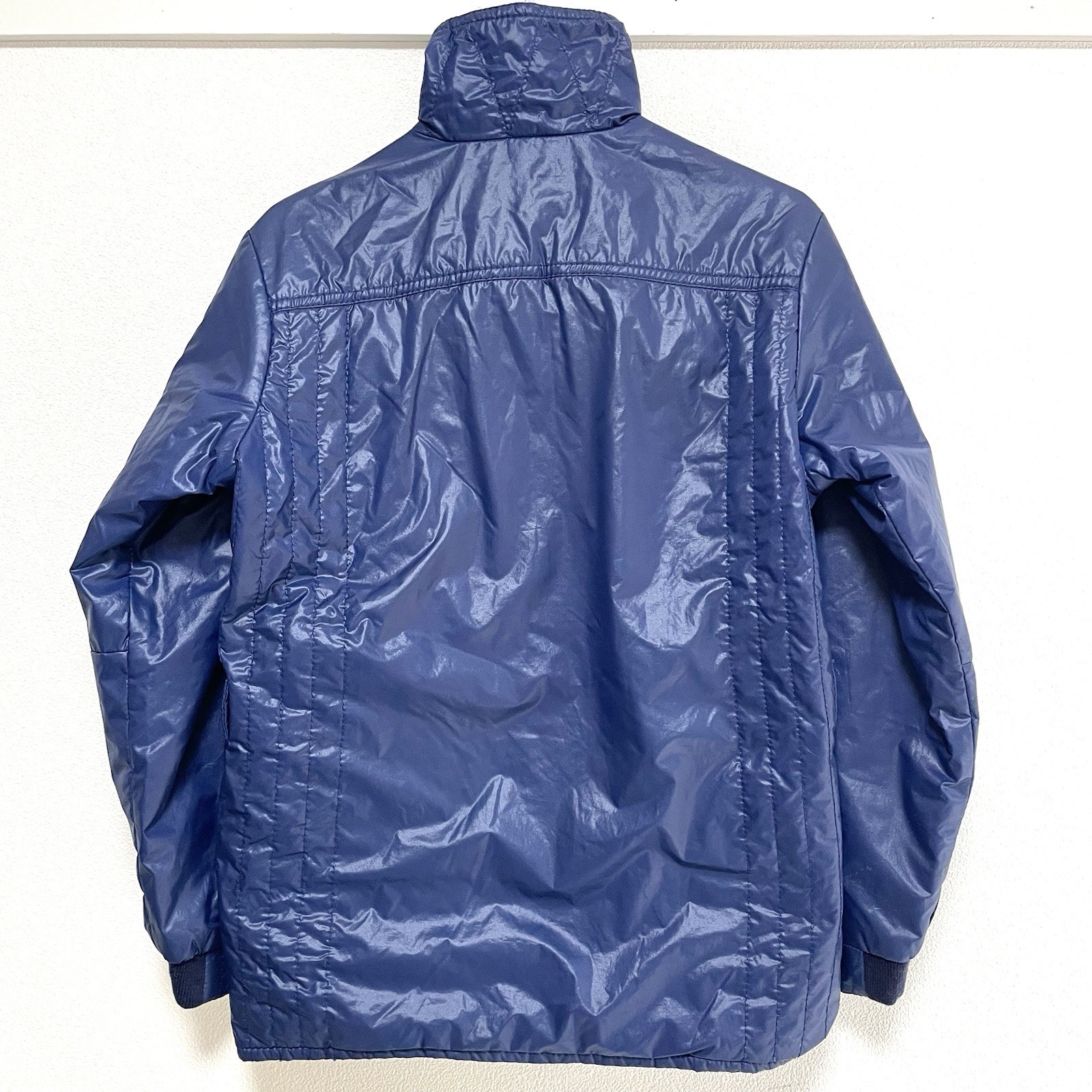 Authentic Vintage MONCLER Original Down Jacket Ski Wear Blue Nylon Woman 80s S/M thumbnail 5