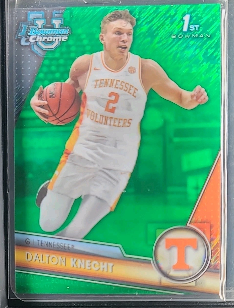 2023-24 Bowman University Chrome - Dalton Knecht #48 Green Shimmer Refractor /99