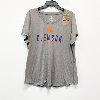 Rivalry Threads 91 Women's NCAA Clemson Tigers Logo Crewneck Gray Shirt Size XL