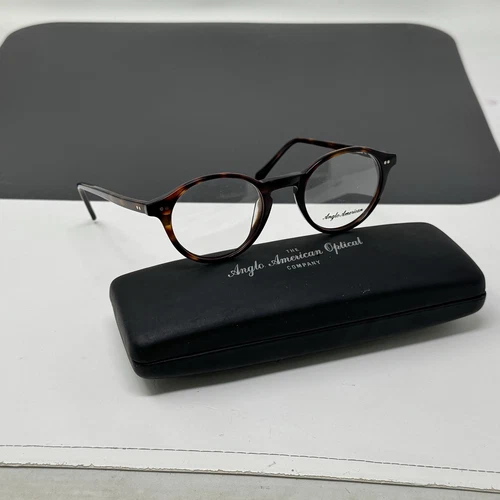 Anglo American Optical Mod 406 TO 47mm Dark Tortoise Glasses England 47 [] 21