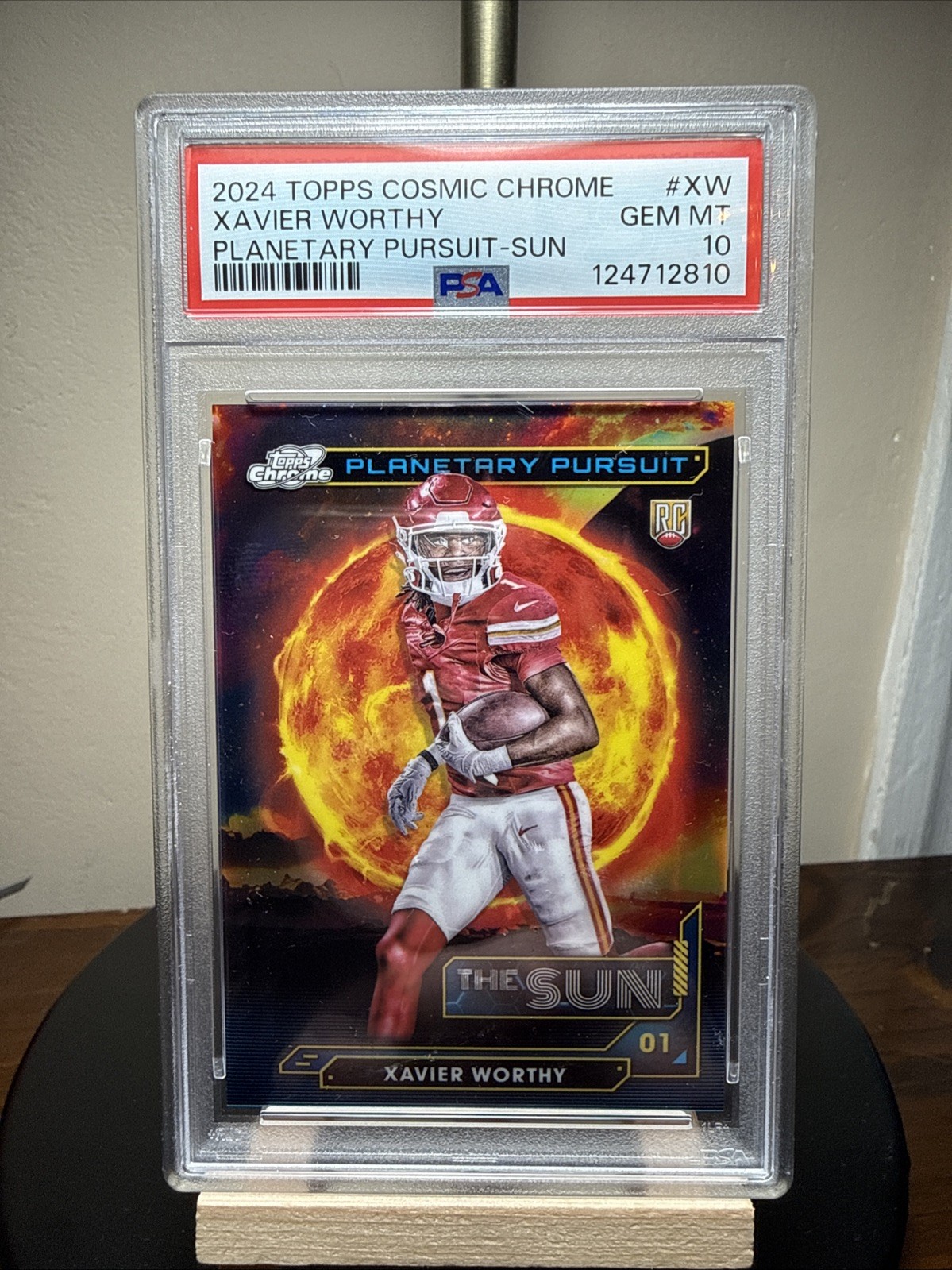 Xavier Worthy Topps Cosmic Chrome Planetary Pursuit #XW Sun