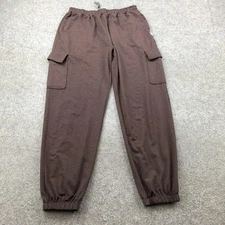 Vuori Pants Womens Medium Brown Cargo Joggers Recycled Polyester Elastic Waist