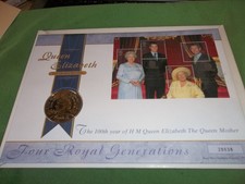 Royal  Mail / Mint Four Royal Generations  &pound;5 Coin & Cover 2000