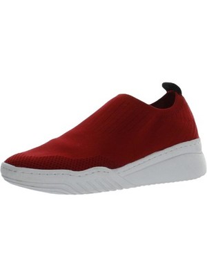 MARC FISHER Womens Red Pull Tab 1'' Platform Jenic Toe Wedge Slip On Sneakers 5 M