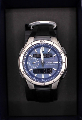 CASIO WAVE CEPTOR WVA-M650-2AJF Robuste Solar Herrenuhr Atomic Radio Marineblau
