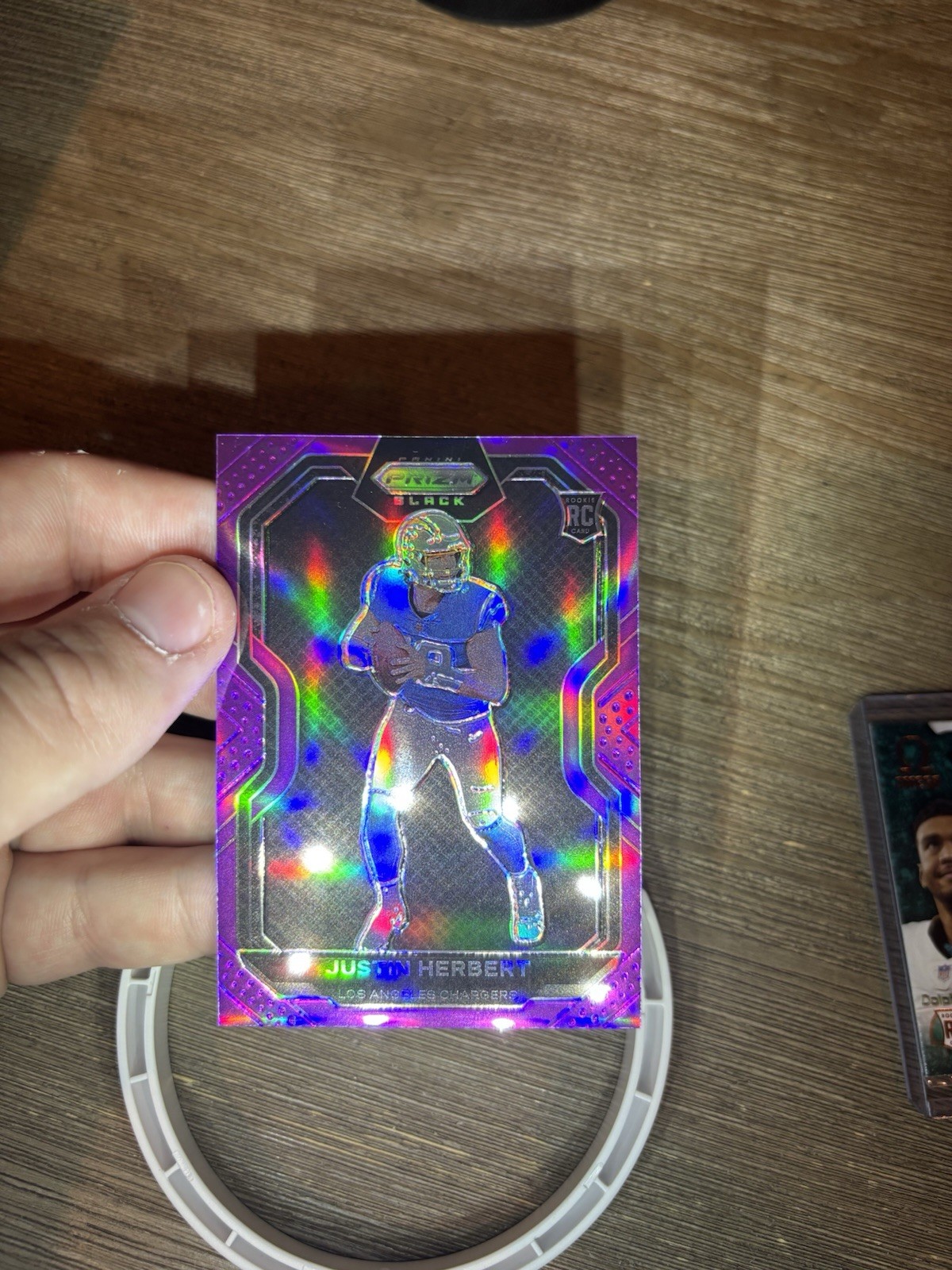 2020 Panini Chronicles - Prizm Black Justin Herbert #PB-3 Purple /125 (RC)