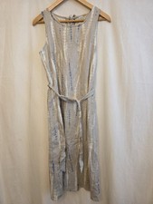 Paper Crane Dress Womens Small Gray Tie Dye Sleeveless Belted Sundress Boho