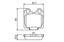 For Bosch 0 986 494 231 brake pad set, disc brake