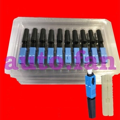 For SC Fiber Optic Quick Connector Adapter UPC FTTH (100PCS) *uq