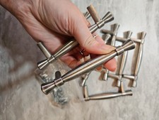 Satin Pewter Cabinet/Drawr Pulls 3? 9 Pieces