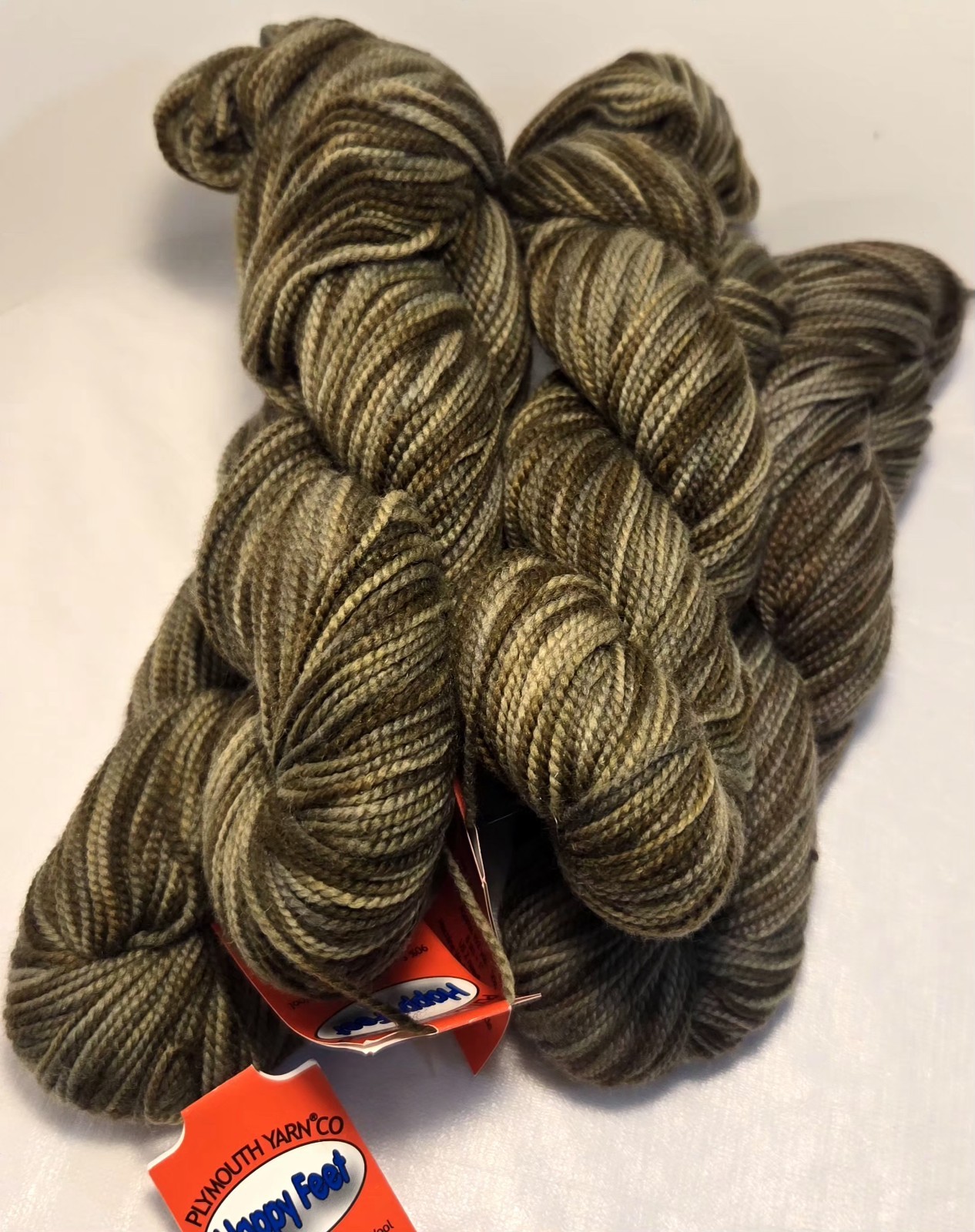 LOT of 4 Skeins Plymouth Yarn Happy Feet Color #01 Superwash Merino Wool Sock 