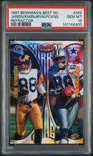 1997 REFRACTOR CARL PICKENS/EDDIE KENNISON/KEYSHAWN JOHNSON/MICHAEL IRVIN PSA 10