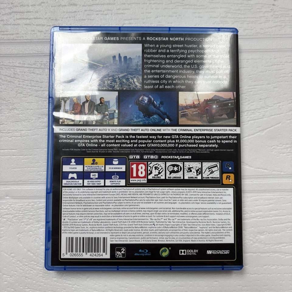 PlayStation 4 : Grand Theft Auto V - Premium Edition (PS VideoGames Great Value, photo 2 of 3