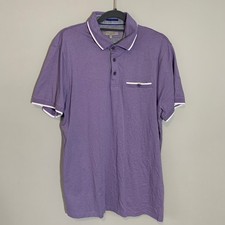 Ted Baker London Men's Purple Short Sleeve Polo Shirt Size 4 / Large