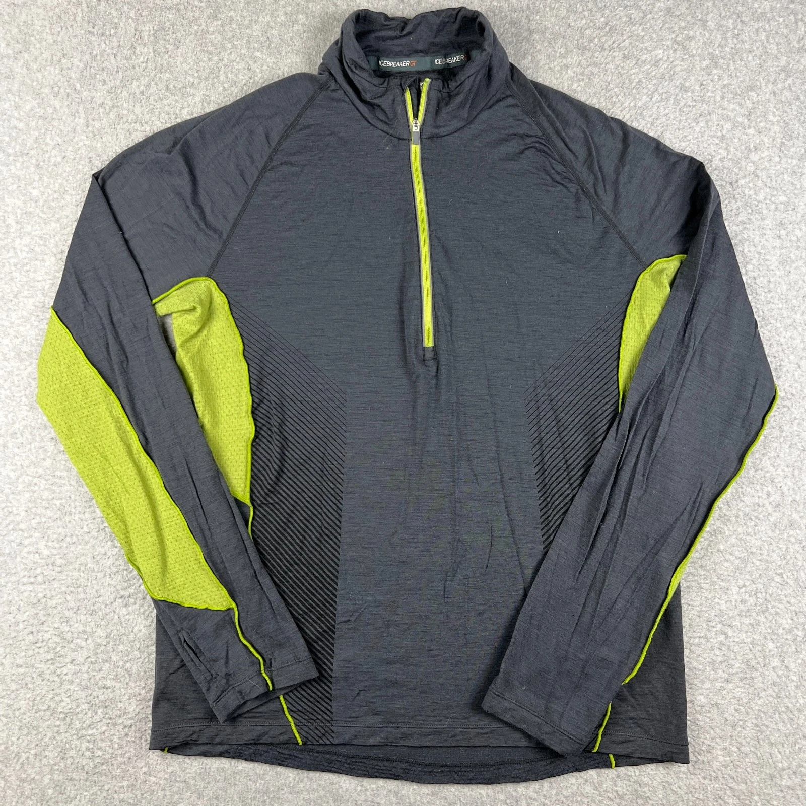 Icebreaker GT Merino Wool Half Zip Pullover Baselayer Large Mens Grey Hiking
Opens in a new window o