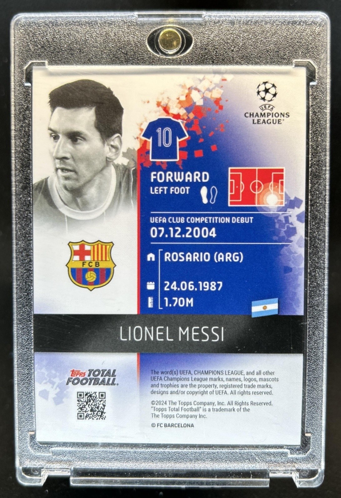 2024-25 Topps Total Football Lionel Messi Performers Blue #/50 view 2