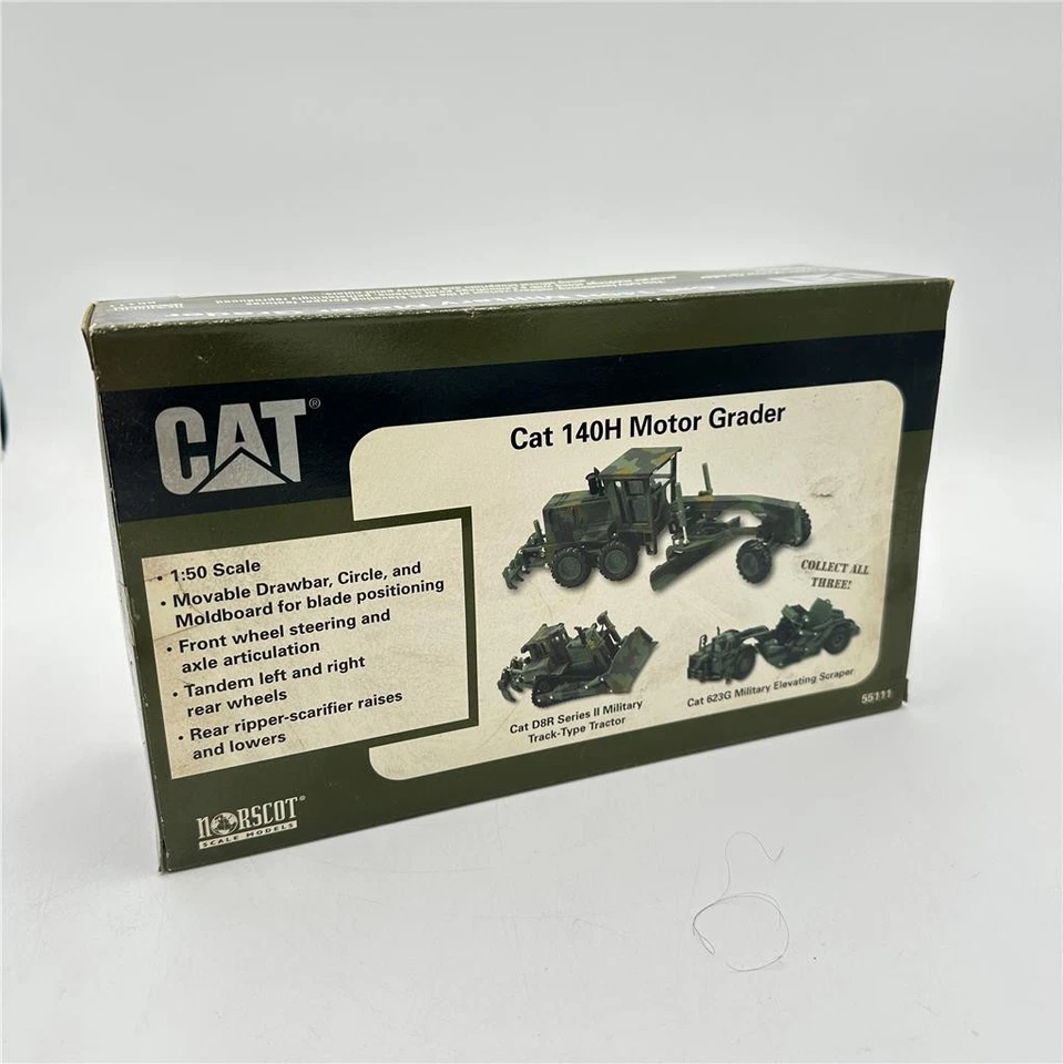 Norscot 55111 1:50 Diecast CAT Military 140H Motor Grader New in Box - Image 2 of 2