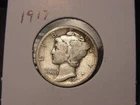 1917 MERCURY DIME POPULAR DATE SHIPS FREE