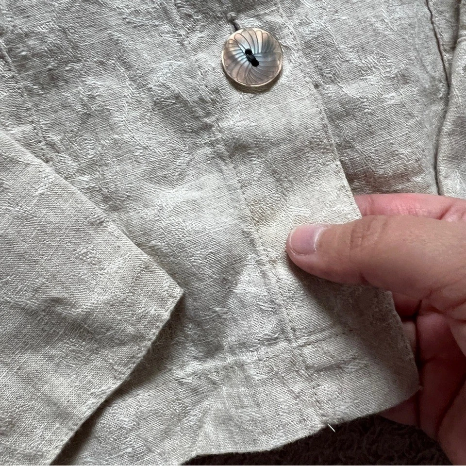 NWT J. Jill Linen Button Front Lightweight Jacket Women's Size M - Image 3 of 4
