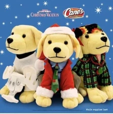 Raising Canes Christmas Vacation Clark Bethany Cousin Eddie Plush Pup Dogs 2022
