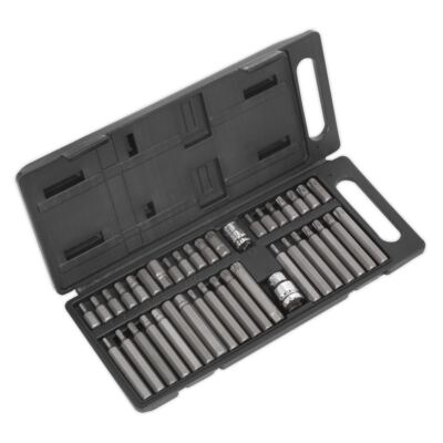 Siegen S0982 TRX-Star/Sechskant/Spline Bit Set 40 Stck. 3/8'''' & 1/2'''' Sq Antrieb