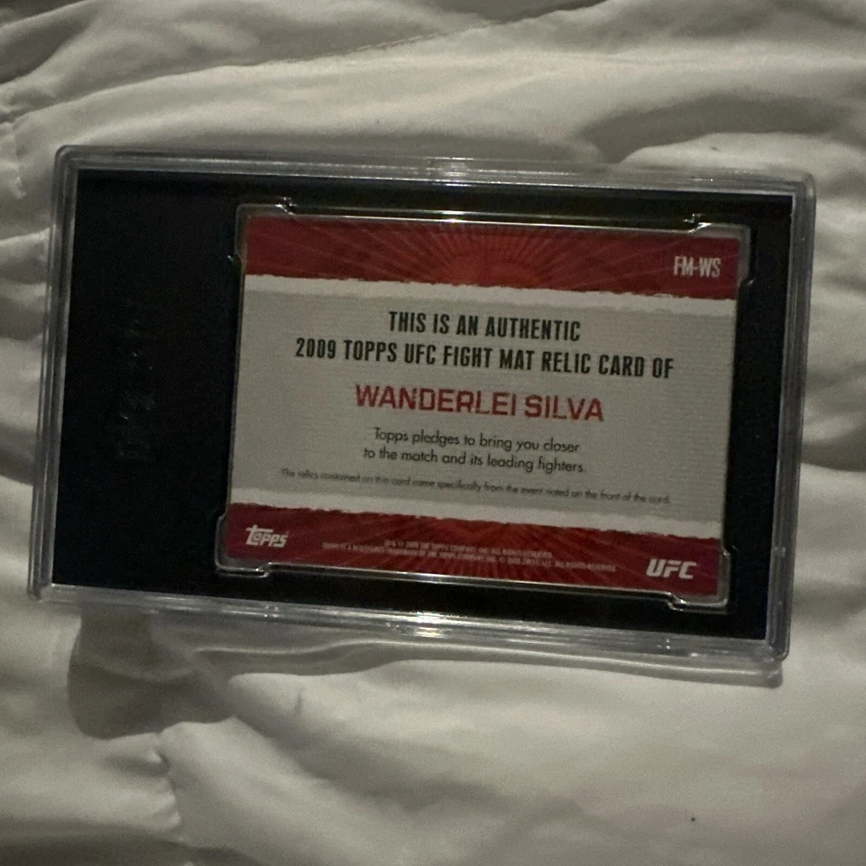 2009 Topps Patch UFC Card Wanderlei Silva #FM-WS Mint Range KB - Image 2 of 2