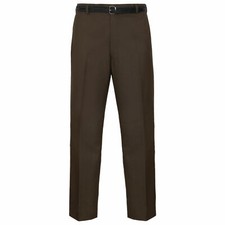 MEN TROUSERS OFFICE BUSINESS WORK FORMAL CASUAL SMART BIG PLUS BELT POCKET PANTS