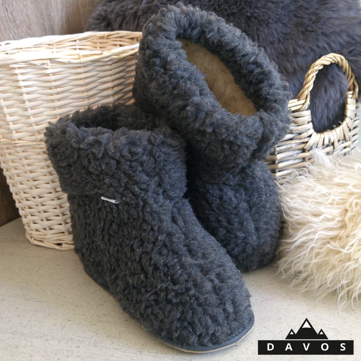 Wool booties for adults sales