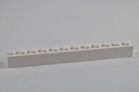LEGO® White Brick 1 x 12 6112 MOC parts - 10 pcs